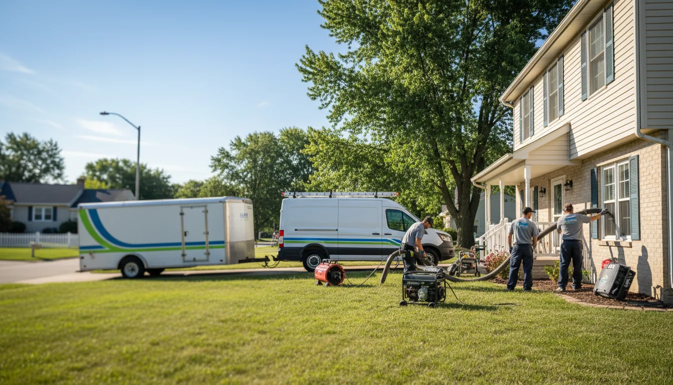 Flooded Basement Restoration And Cleanup With Repair in Urbana, IA near me